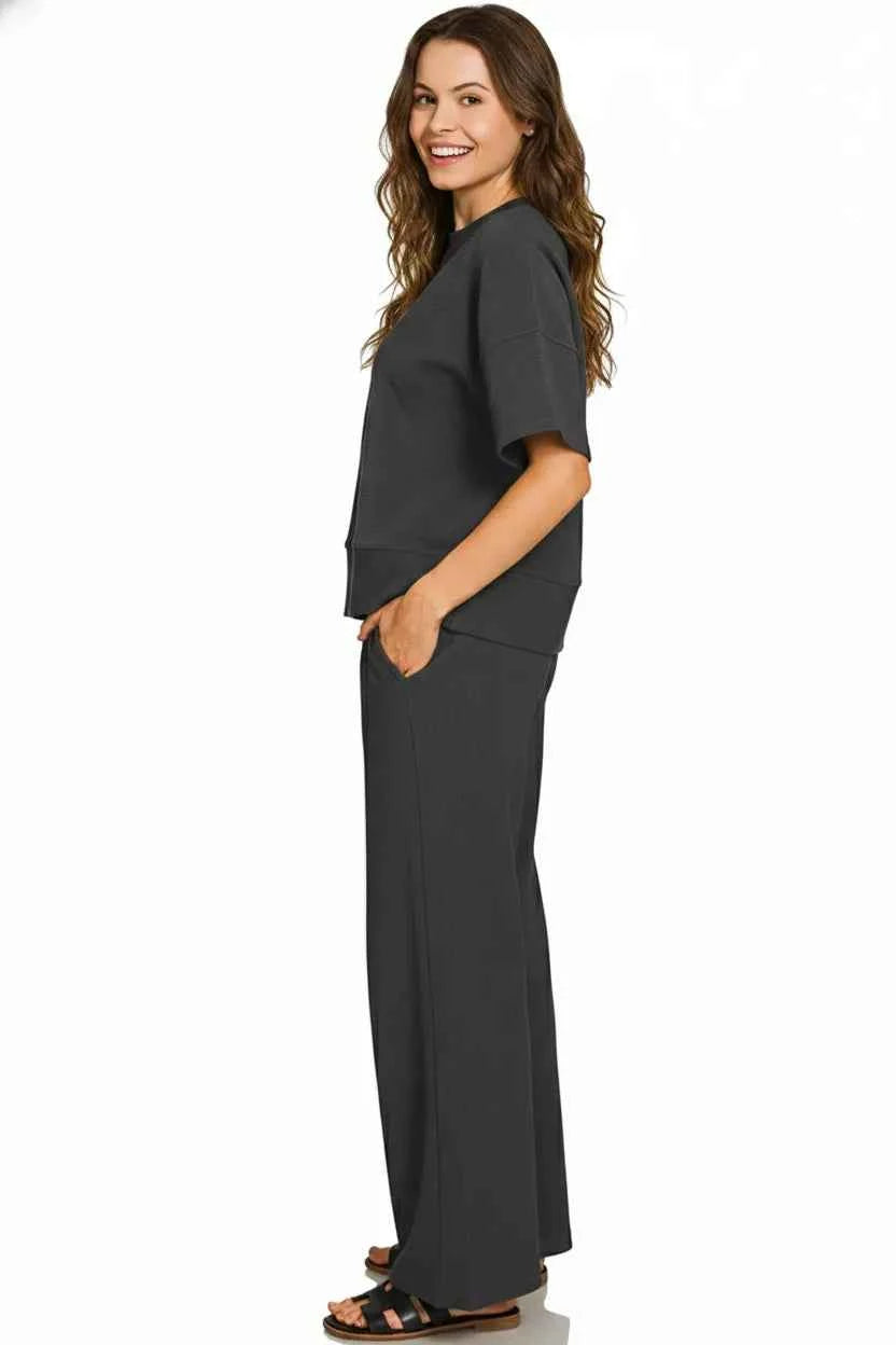Zenana Ribbed Round Neck Tee & Pants Set 7feb7c21-4ece-4420-8124-1c4d64a47d6a-Max-Origin