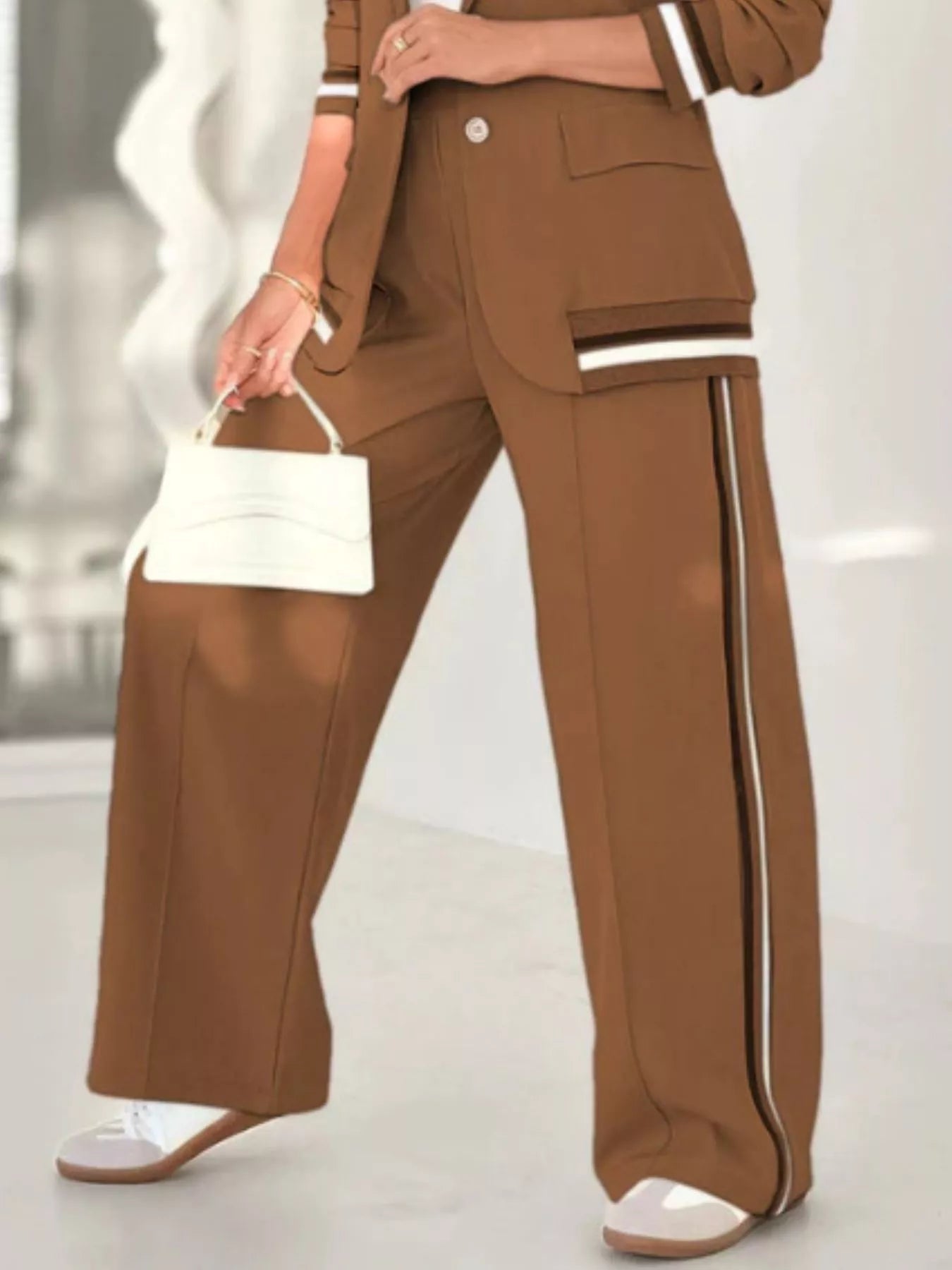 Full Size Striped Trim Button Down Jacket and Pants Set Plus Size 7ff59884-44cd-4897-9cc8-b39aa775dfa3-Max-Origin