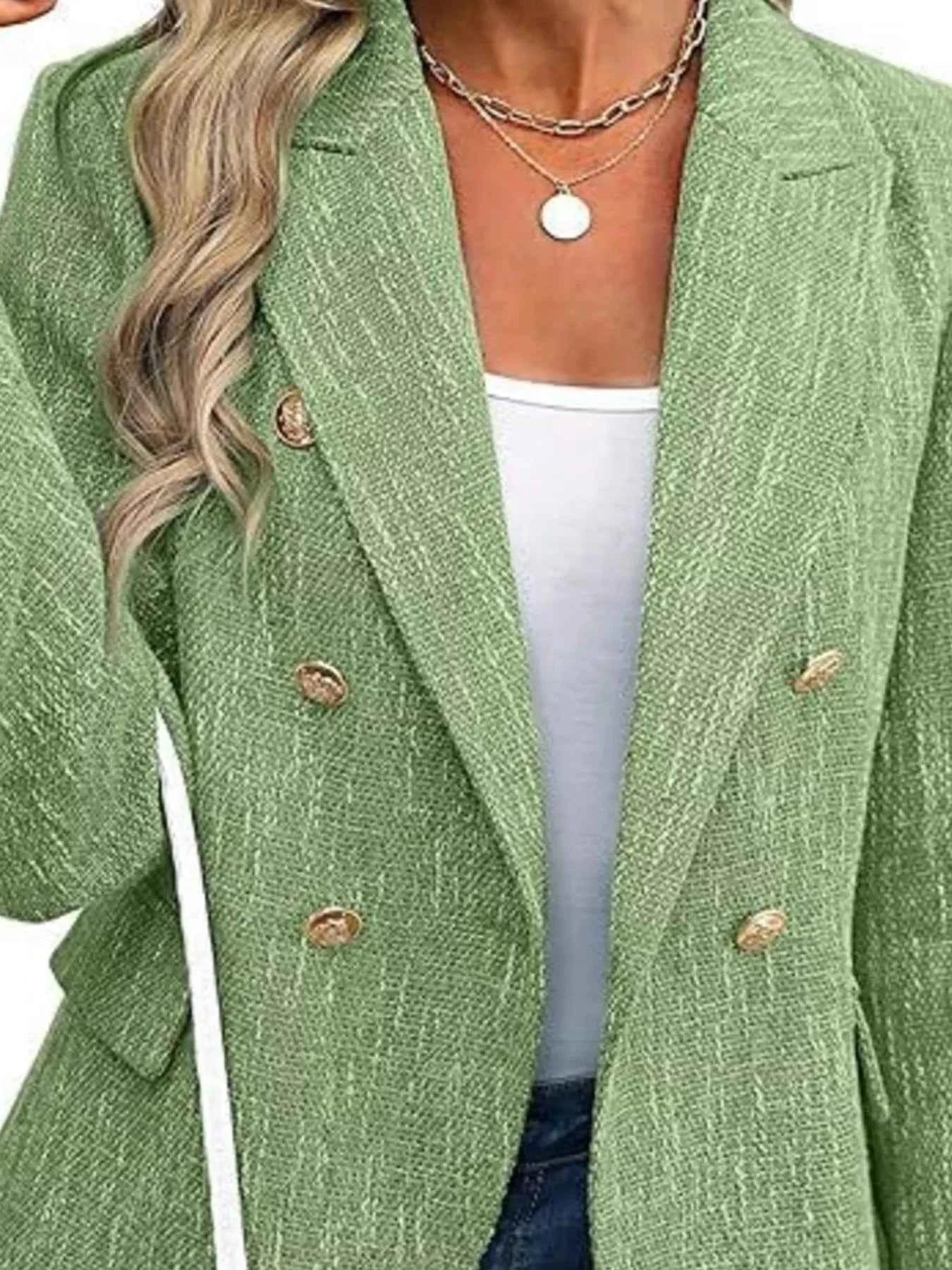 Double-Breasted Lapel Collar Blazer 801b51c8-b636-419b-809b-8ab4c754a3e9-Max-Origin