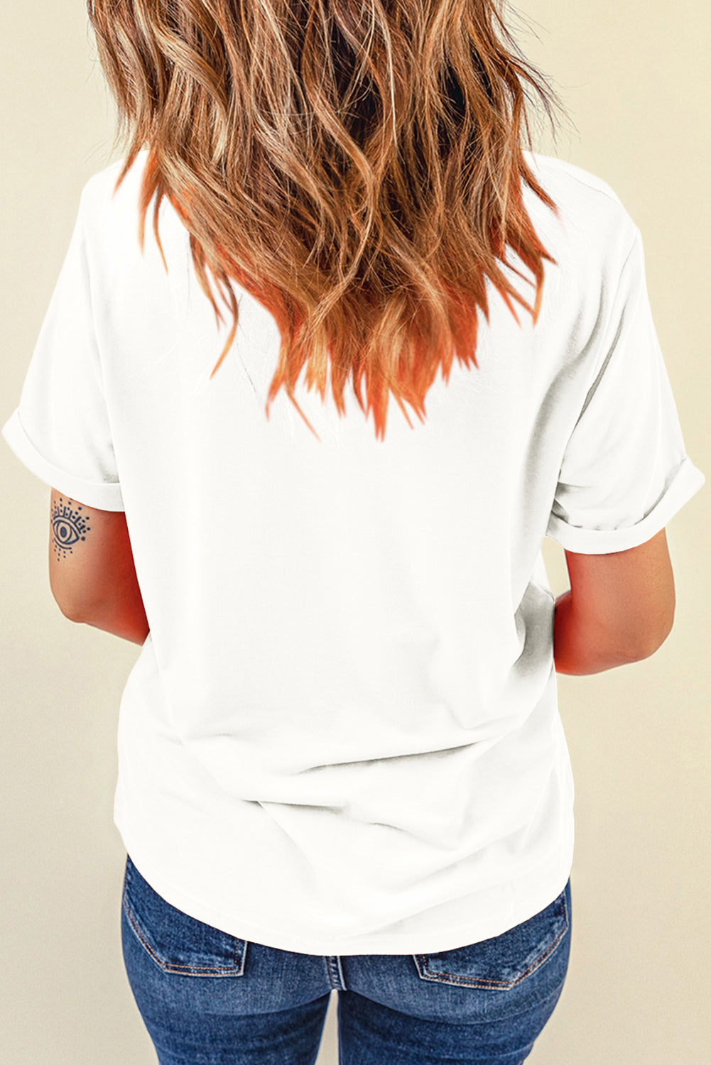 White Floral Pumpkin Heat Transfer Printing Graphic Tee 802365c01a587779