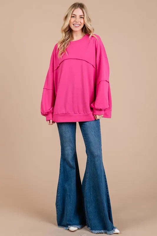 Ces Femme Exposed Seam Long Sleeve Sweatshirt 802ac5c3-c50f-4cf2-858c-4bee3cee7794-Max
