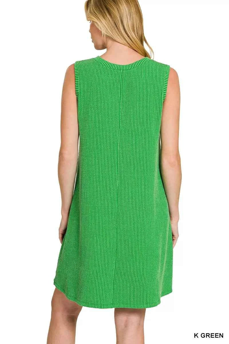 Zenana Raised Rib Sleeveless Mini Dress 803d34be5d614440aca9d178c51d7936-Max-Origin