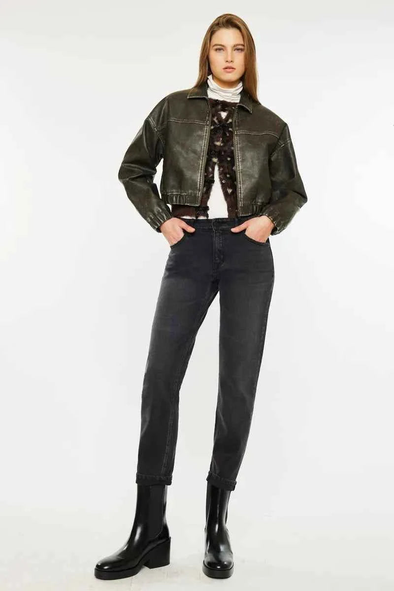 Kancan Slim Boyfriend Fit Jeans DARK GREY 804d99e8eb3040fa8a409916dfbcfa7f-Max-Origin