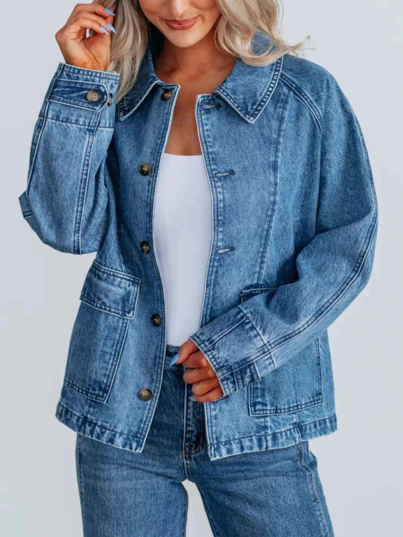 Button Up Raglan Sleeve Denim Jacket 808c3fad-4183-4c29-96fe-c6354a24e552-Max-Origin