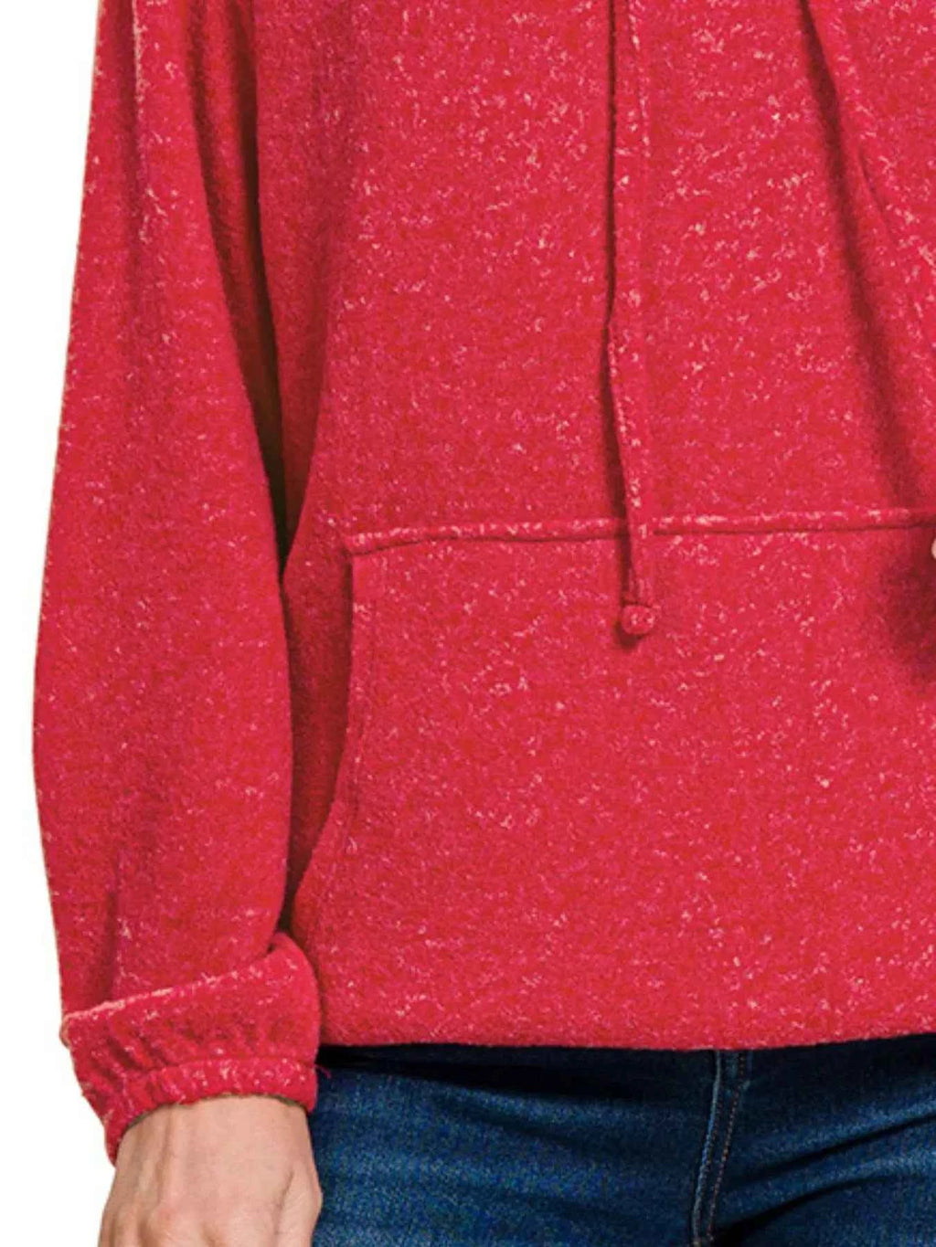 Zenana Brushed Hacci Melange Hooded Sweater 8097cd69-b985-43e1-bdb2-3a29b8835b3c-Max-Origin