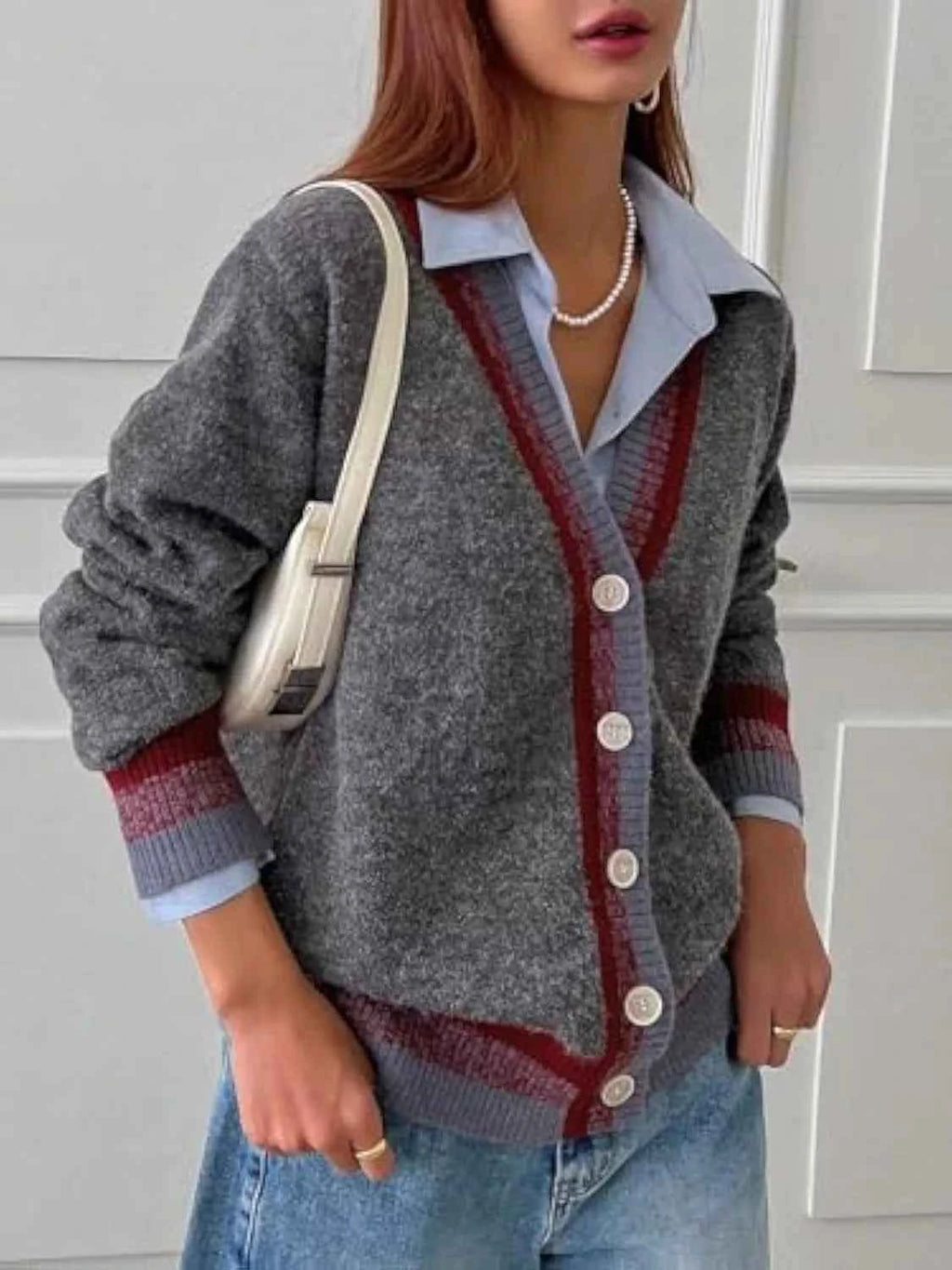 Striped Trim Button-Up Knit Cardigan 8097fe20-d9f6-46bd-bf48-f80a01b9c6a5-Max-Origin