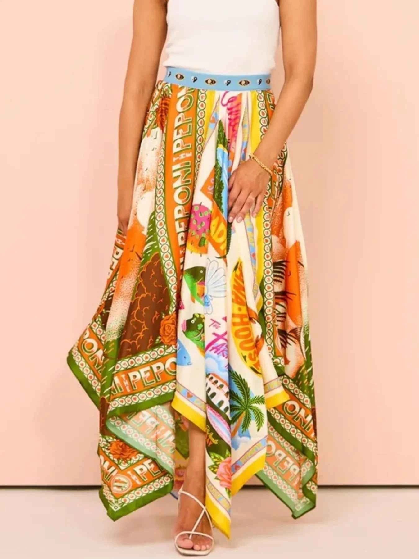 Printed Asymmetrical Hem Maxi Skirt 80c007f9-643a-4efa-a0aa-44cc53624b3d-Max-Origin