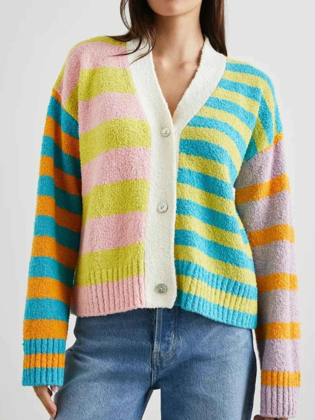 Striped Knit Button-Down Cardigan 80c2a8e4-4028-4638-9f7f-6c8654ef3aeb-Max-Origin