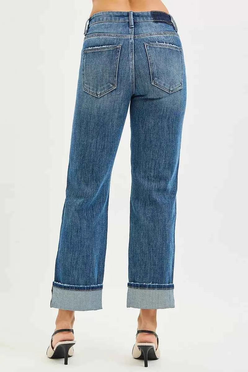 RISEN Full Size 4 Way Stretch Slouchy Straight Jeans with Cuffed Hem Plus Size 80cad01199854351bb96317ab11a4d8e-Max-Origin