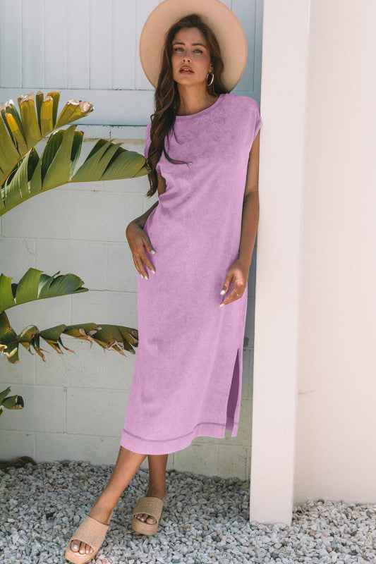 Mineral Wash Pocketed T-shirt Maxi Dress 80cd5a7c-1944-4d68-840f-6589ac61cf9c