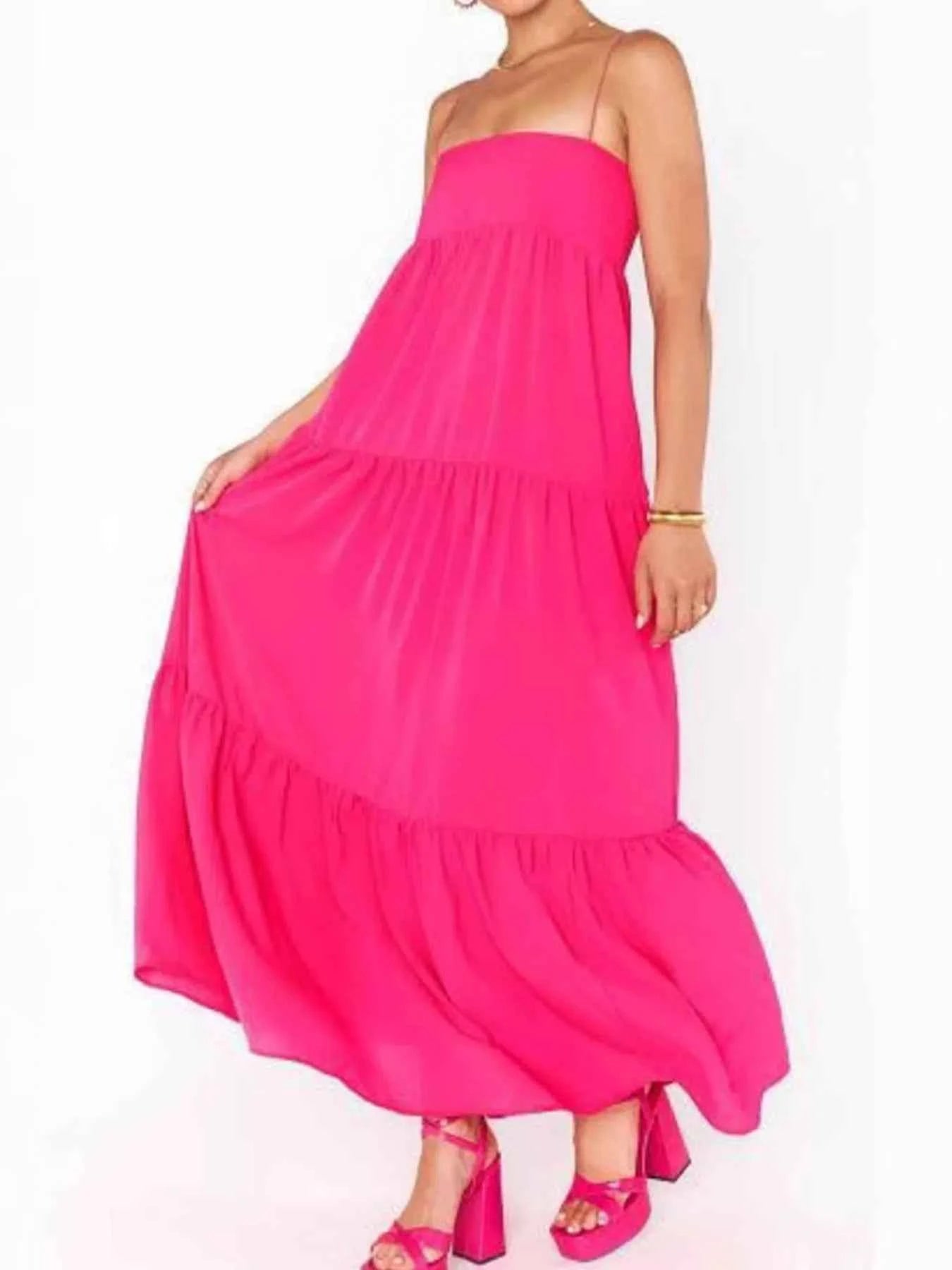 Printed Square Neck Cami Maxi Dress Rose Red 80e55ca3-3721-463f-92c8-bb6282c1fd73-Max-Origin
