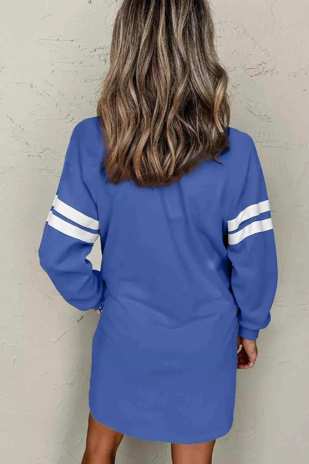 Stripe Long Sleeve Casual Sweatshirt Dress 80ed665b-4582-4654-87aa-daae7b83d138-Max-Origin