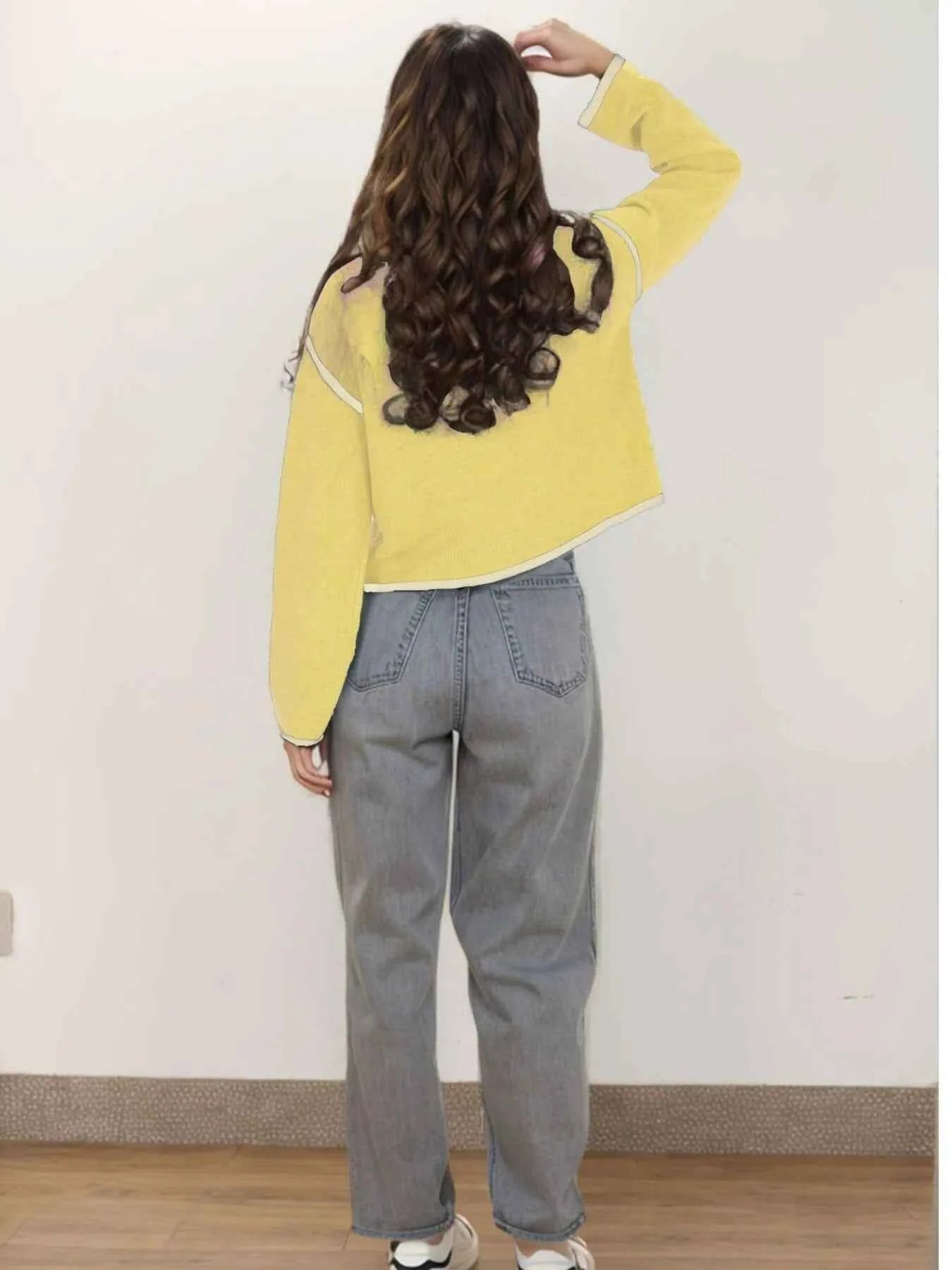 Button-Front Cardigan with Contrast Trim 80fc8323bdcd4ea0af9d0f480f7d62bd-Max-Origin