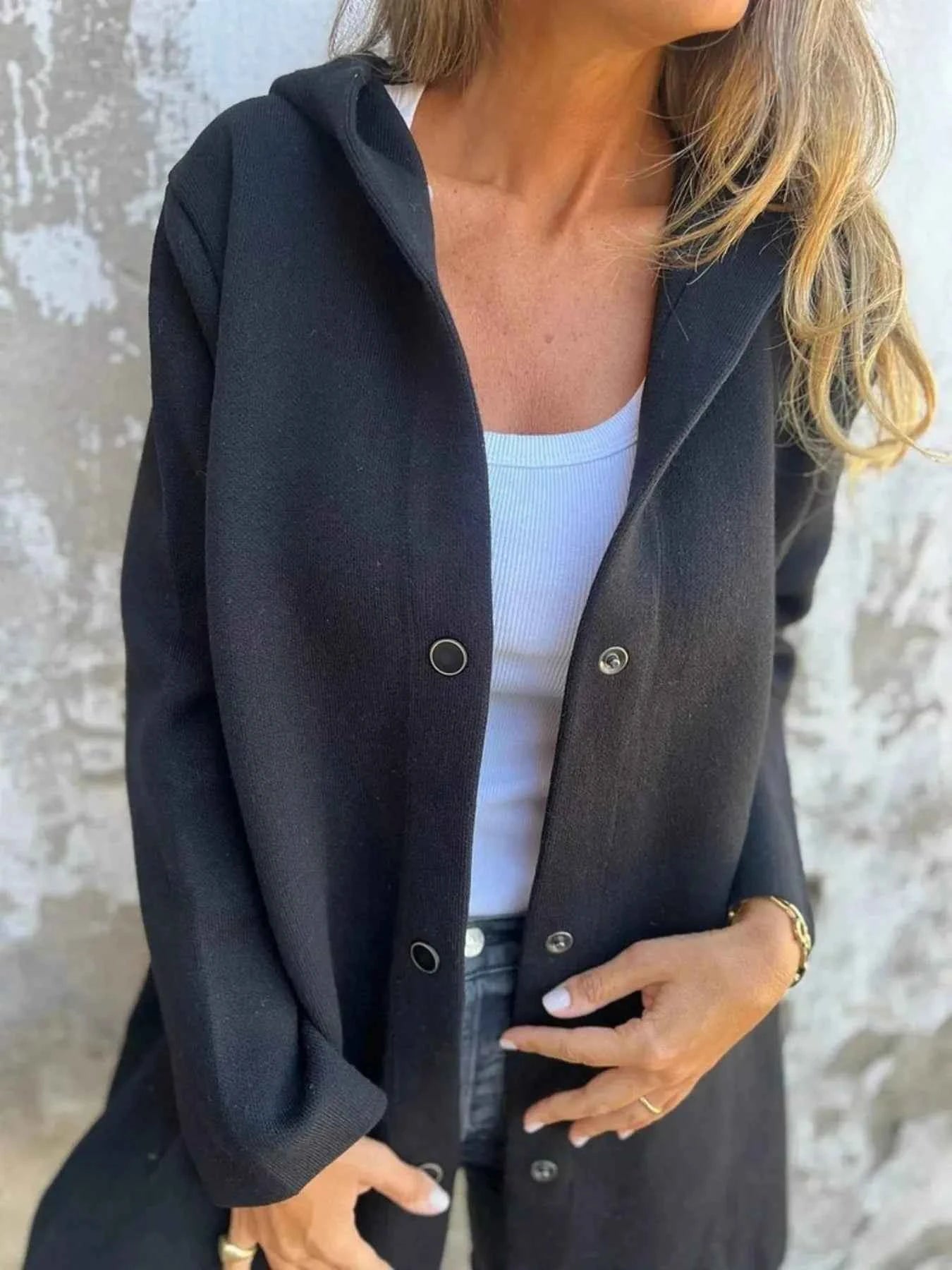 Full Size Snap Down Long Sleeve Hooded Outerwear Plus Size 80fd0ed5c748499ba8b3fa36adbd6625-Max-Origin