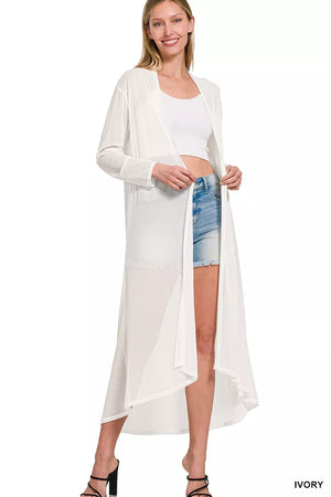 Mesh Open Front Cardigan IVORY 810054a1-9799-49f4-9c9f-5208f4137c51-Max-Origin