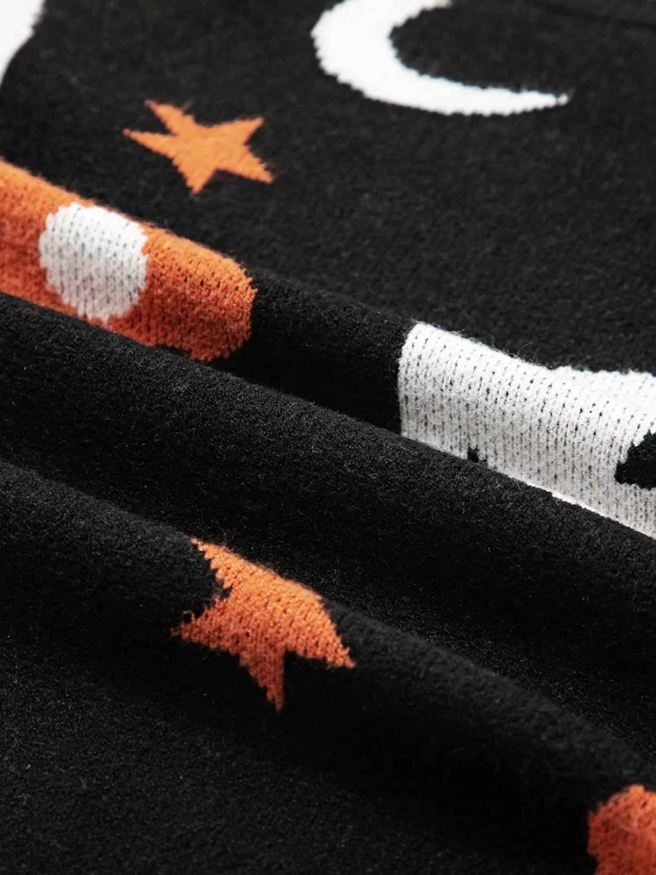 Halloween Gothic Pattern Long Sleeve Sweater 810cdc9f548f48f08f06c9fb0e1dc83f-Max-Origin