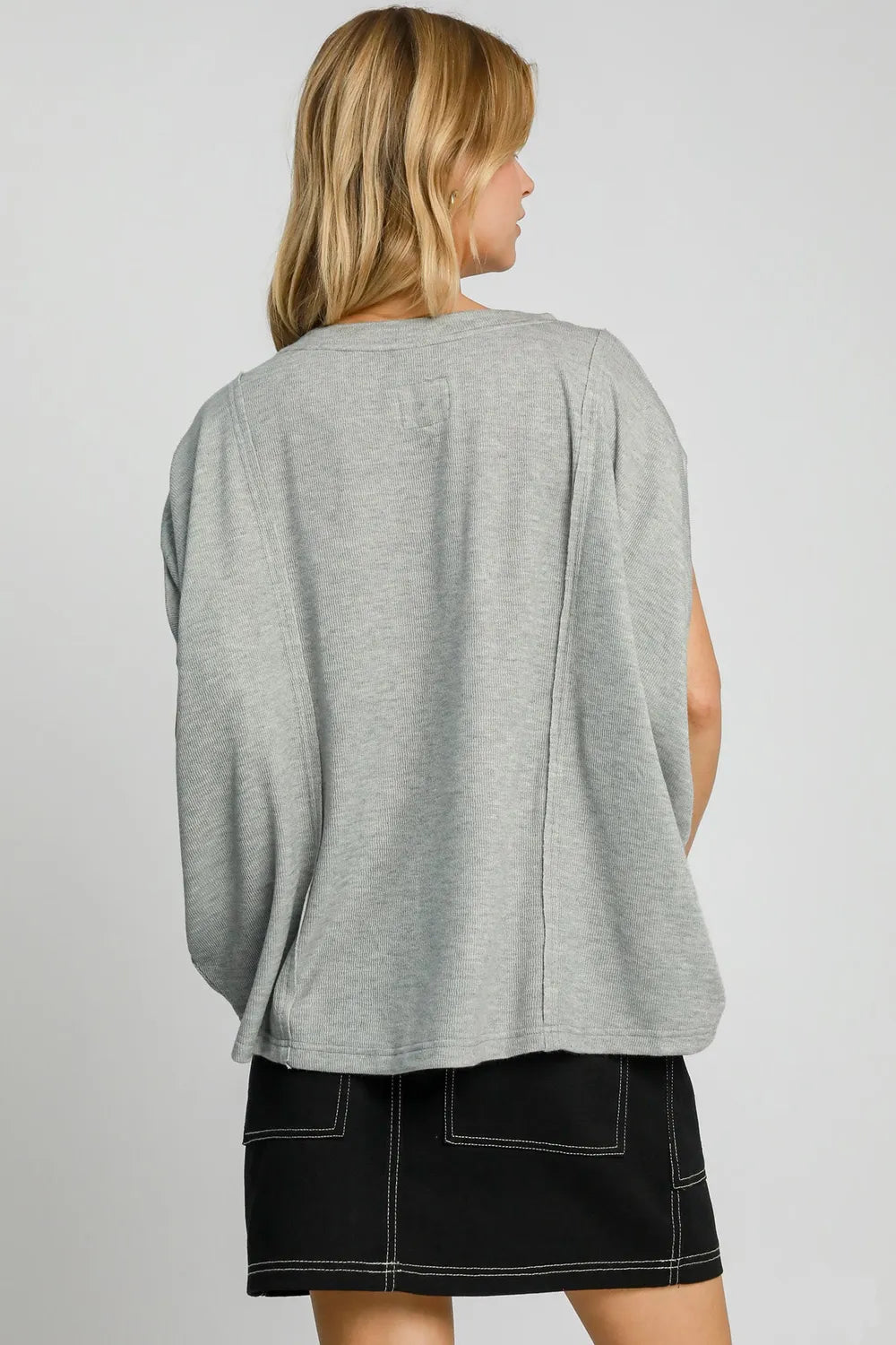 Umgee Exposed Seam Round Neck Batwing Sleeve Knit Top 81141300-fed7-4001-94c6-f1df4c25db52-Max