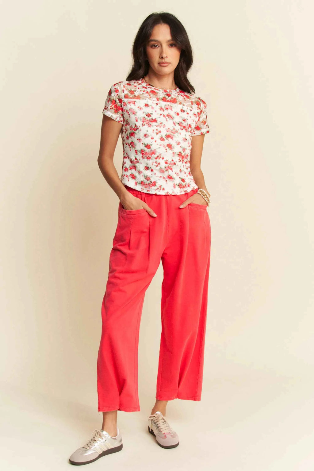 Davi & Dani Ribbon Short Sleeve Layered Mesh Top 811d6eaf525e421b90f3046c212c7c35-Max-Origin