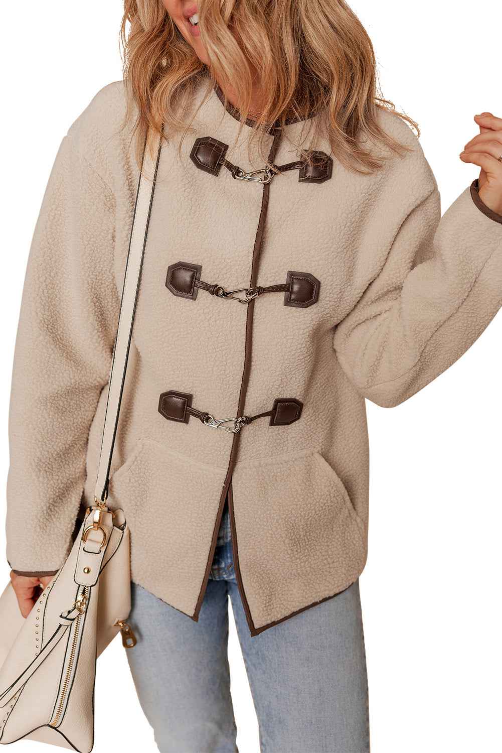 Apricot Toggle Button Teddy Coat 812be2915ae5a3f8