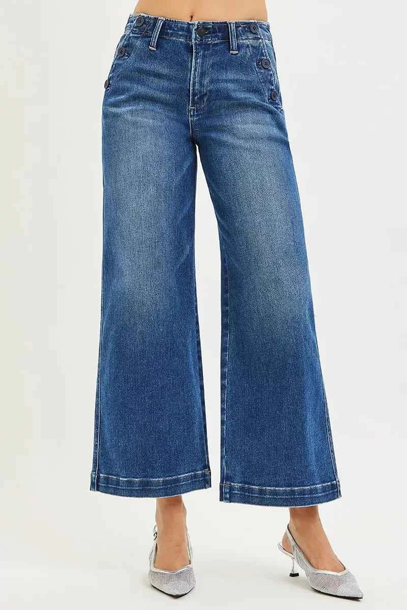 RISEN High Rise Wide Leg Jeans With Pocket Button Detail 812d1d252268487aa2077ea7a43acb21-Max-Origin