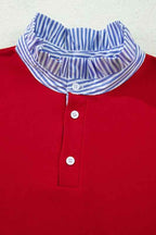 Stripe Collar Bow Tie Sweatshirt and Shorts Set 812de912-9205-4a8b-b9f3-0ed8fbb7204a