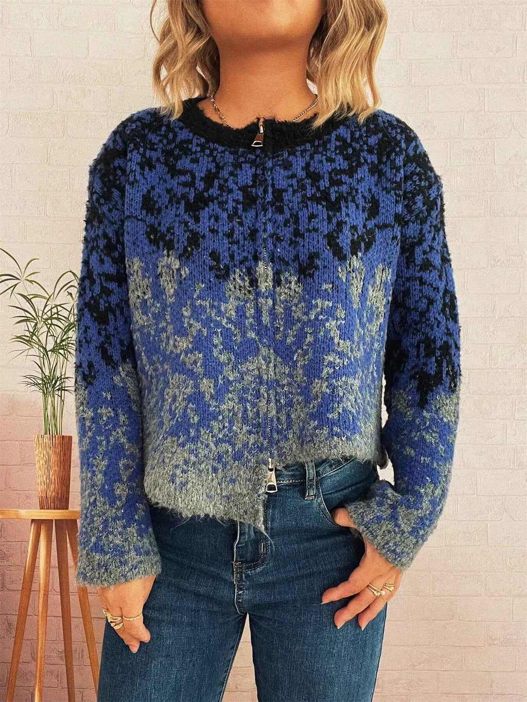 Asymmetrical Hem Zip Up Cardigan 813702b97a0640aa8604876b84406429-Max-Origin