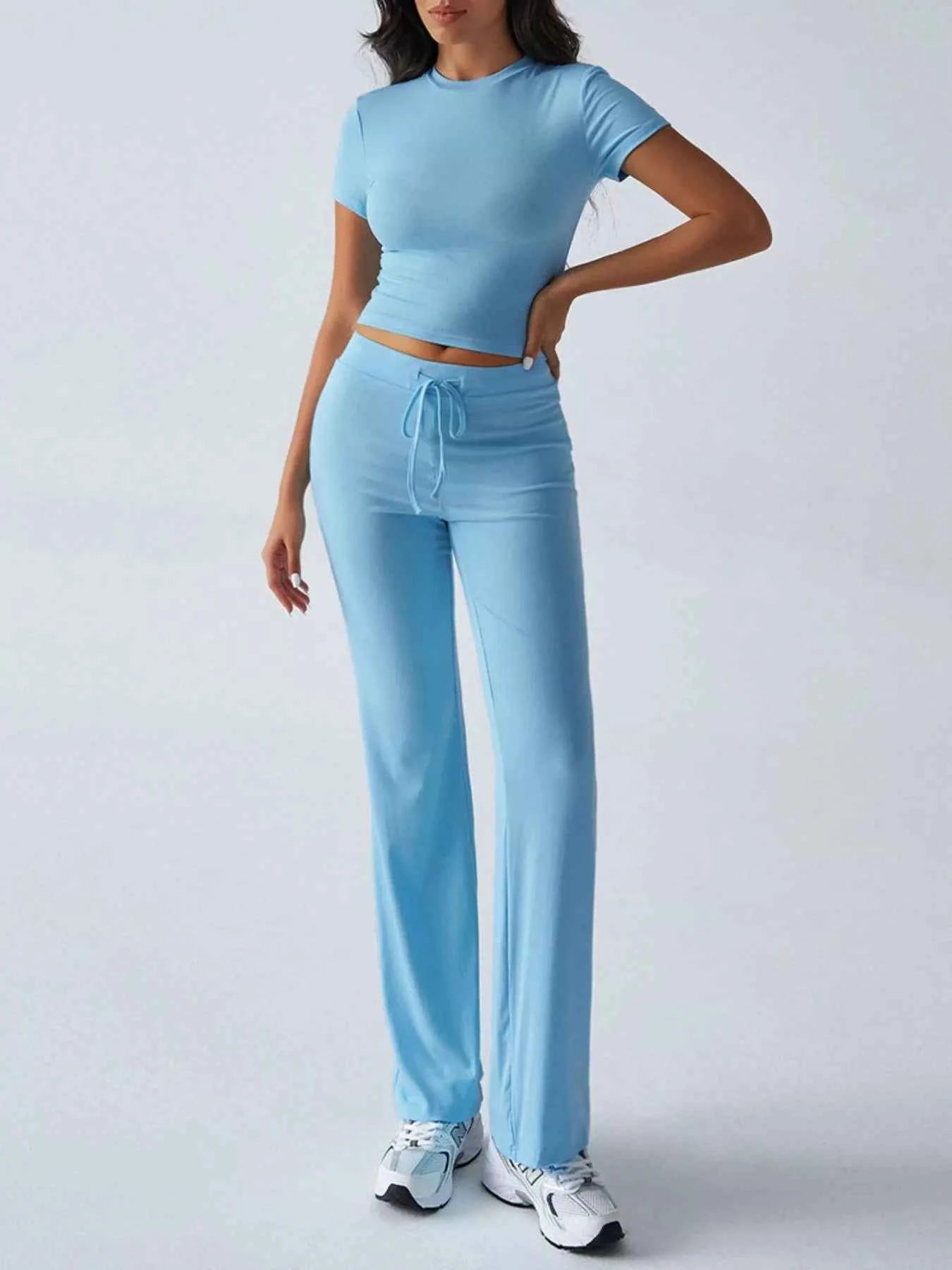 Mock Neck Short Sleeve Top and Pants Set 813bc16e-7a46-42a1-b9e5-e9c9ce15f058-Max-Origin