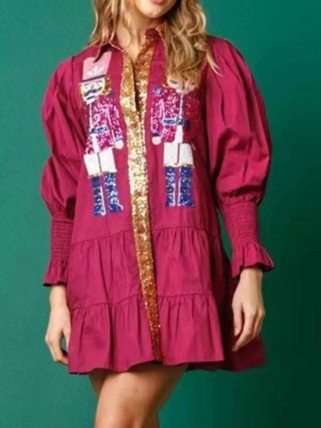Full Size Christmas Sequin Nutcracker Tiered Shirt Dress Plus Size 8140eb06-ce7d-4ebd-af39-856a60379905-Max-Origin