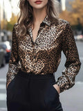 Leopard Button Up Long Sleeve Shirt Light Brown 8145aced8d1d482da84653d8e3e2ed18-Max-Origin