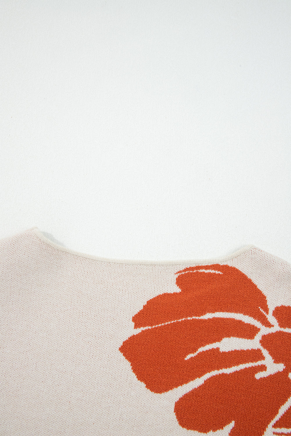 Green Flower Pattern Drop Sleeve Baggy Sweater 8175acdced24d560