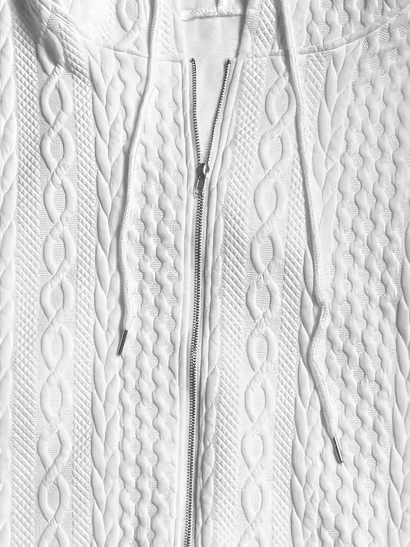 Drawstring Zip Up Long Sleeve Hoodie 818c4aed129649d2984834678880a6c2-Max-Origin