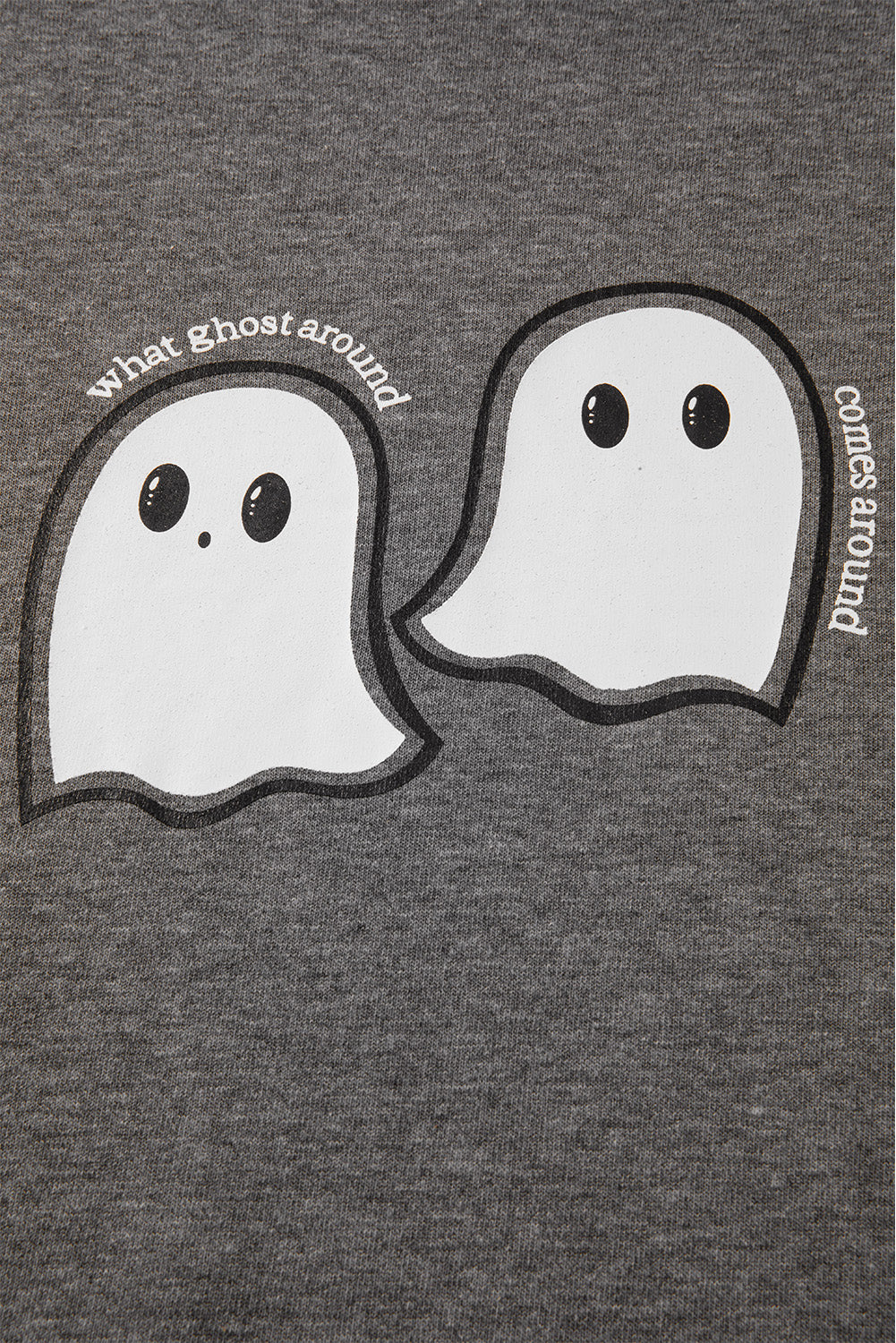 Dark Grey Cute Halloween Ghost Mineral Wash Oversized Hoodie 81a77b882ea53e46
