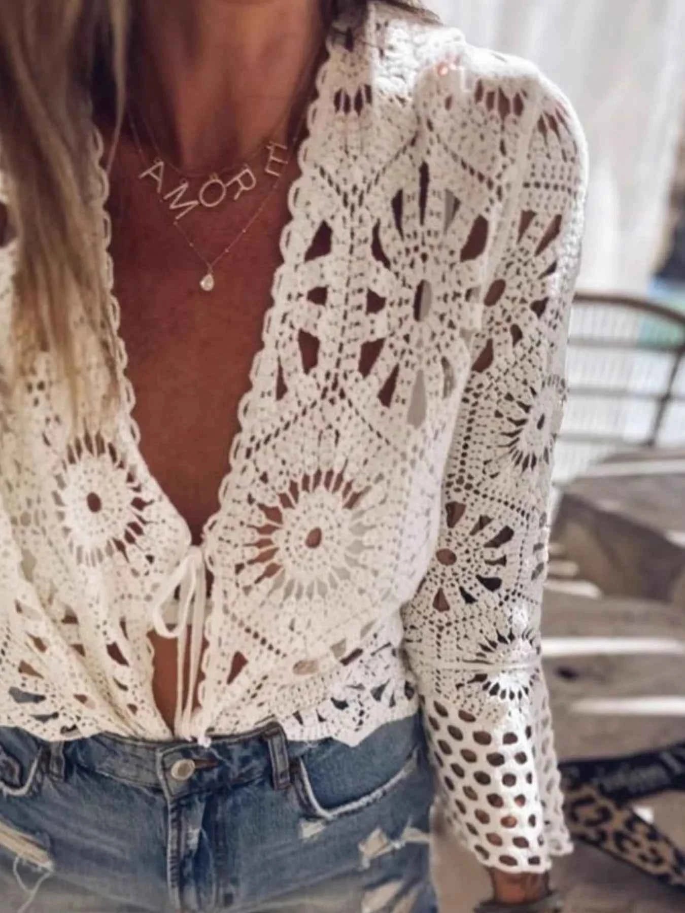 Crochet Tie Front Cardigan 81a78579-7e38-474c-9843-1f073524ed6d-Max-Origin
