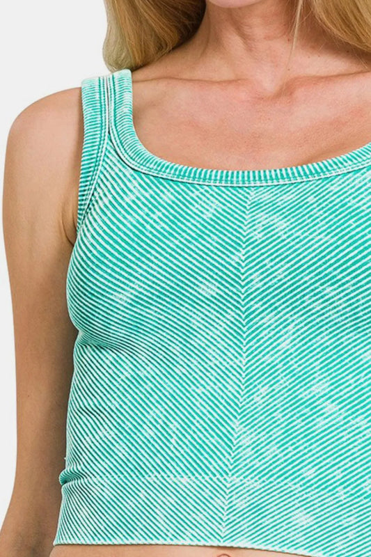 Washed Ribbed Scoop Neck Wide Strap Tank 81b5e9d1-66aa-46c1-8245-0c93a7d32738-Max