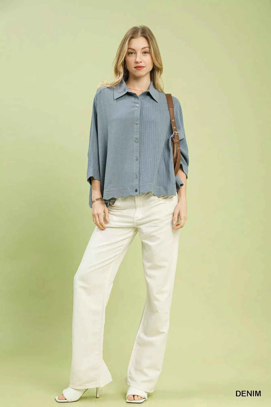 Umgee Oversized Striped Button-Down Shirt 81bcbde5-68a3-4c60-b73c-6993ace4a3cf-Max-Origin