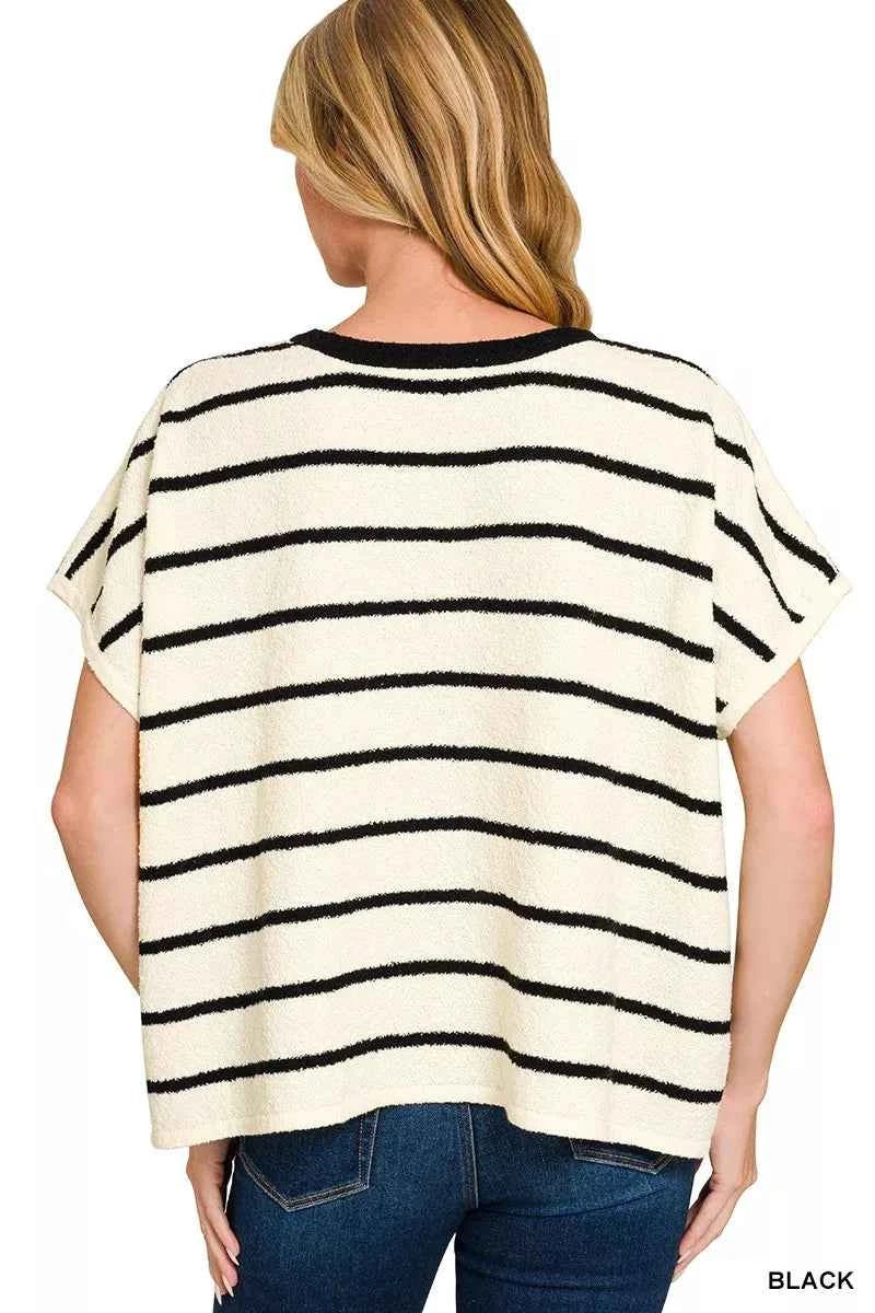 Zenana Striped Oversize Sweater Top 81d19f6a7eb0427b8a115e162754f73f-Max-Origin