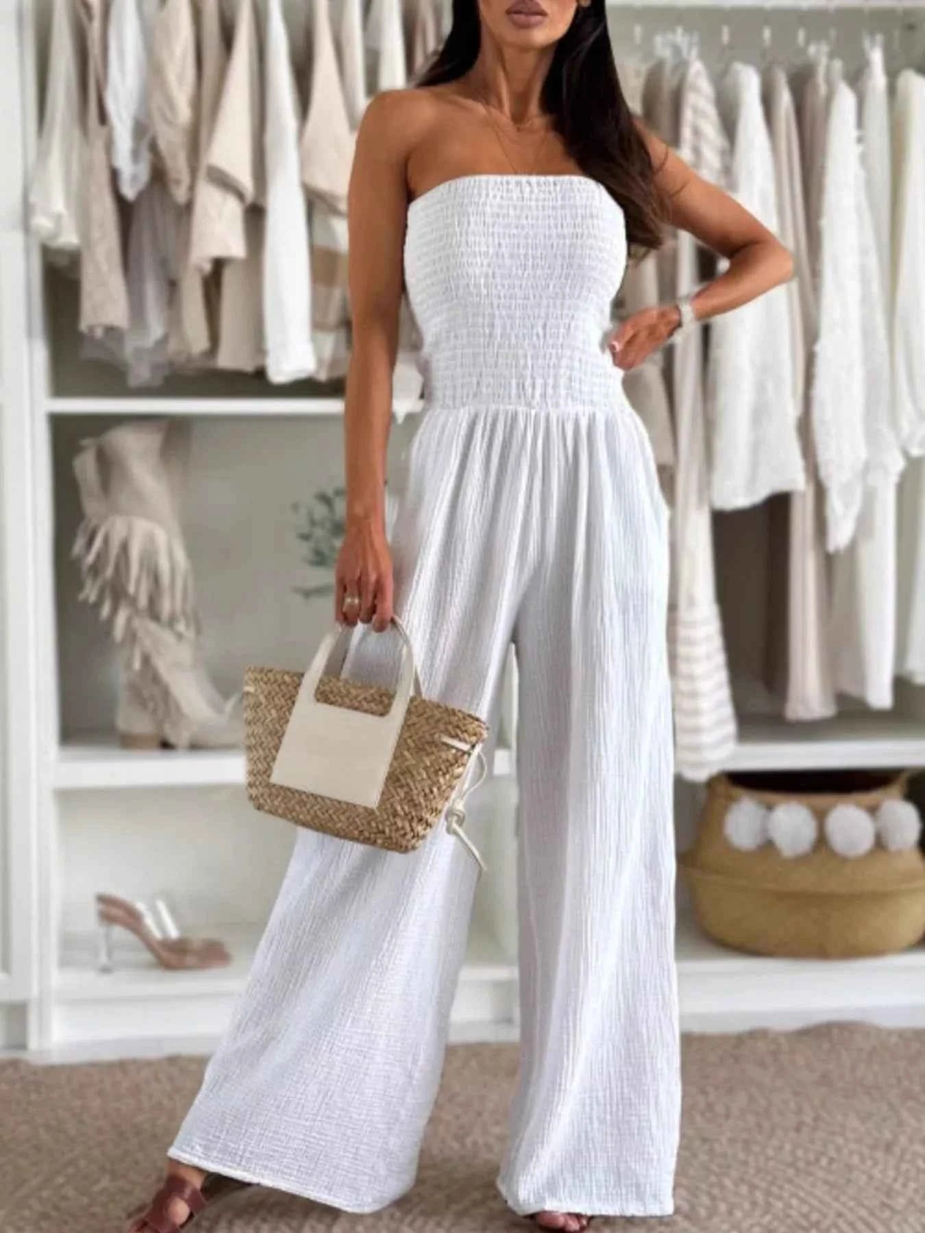 Smocked Tube Wide-Leg Jumpsuit White 81d6cbd9-dc25-445b-a371-9d18a8e11a37-Max-Origin