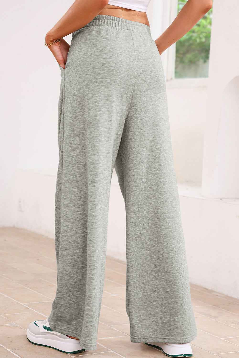 Dearlovers Black Tied Elastic High Waist Pleated Detail Solid Sweatpants 81feded0bbf73a1e