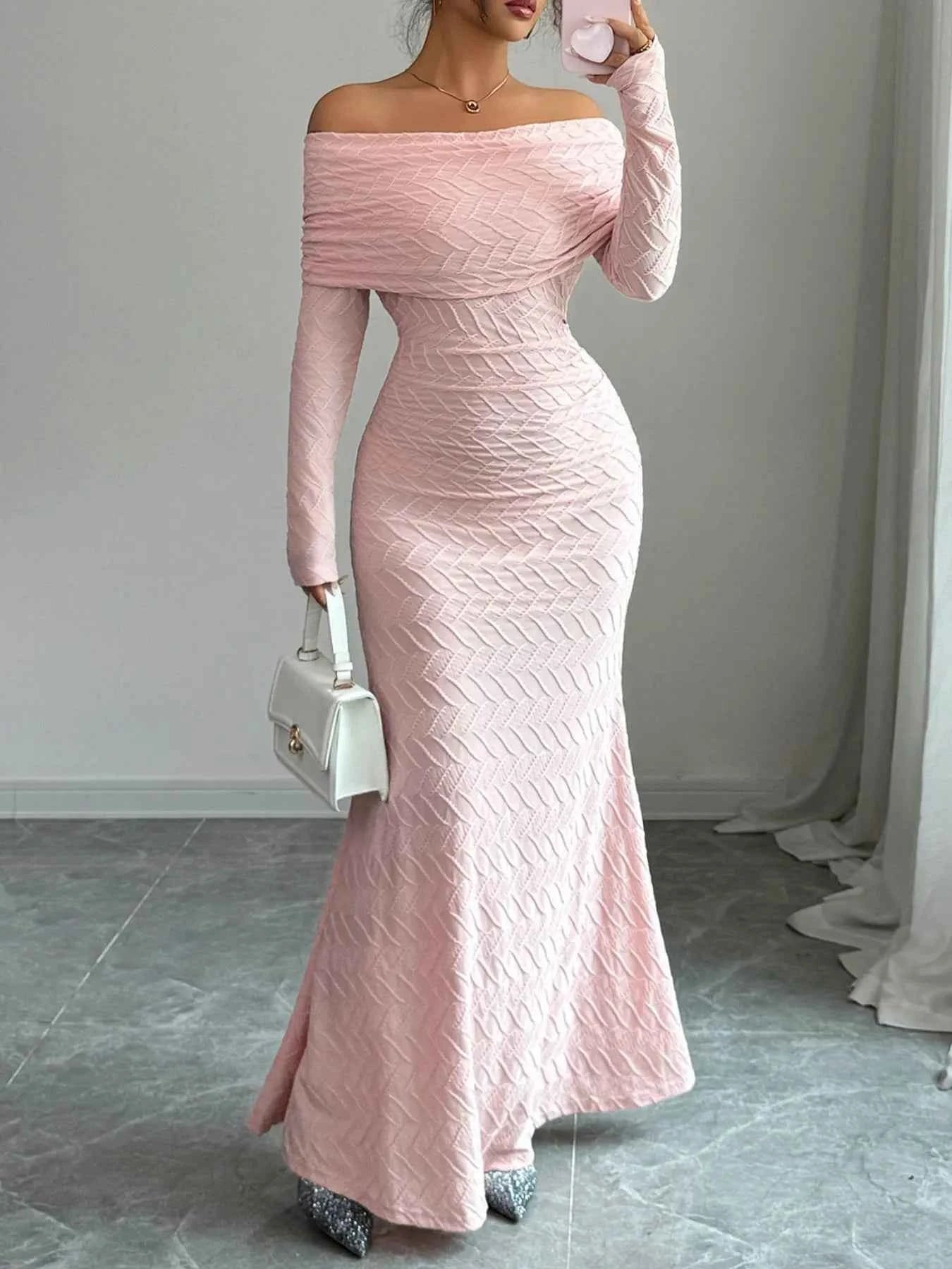 Off Shoulder Mermaid Maxi Dress 8204e286-64da-4a5a-ba53-ff92248b5ad5-Max-Origin