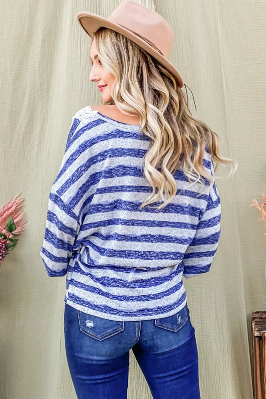 And The Why Striped Lace Detail V Neck Top 820f6afb-db95-4173-8ed5-2e2ce6d79ddb-Max