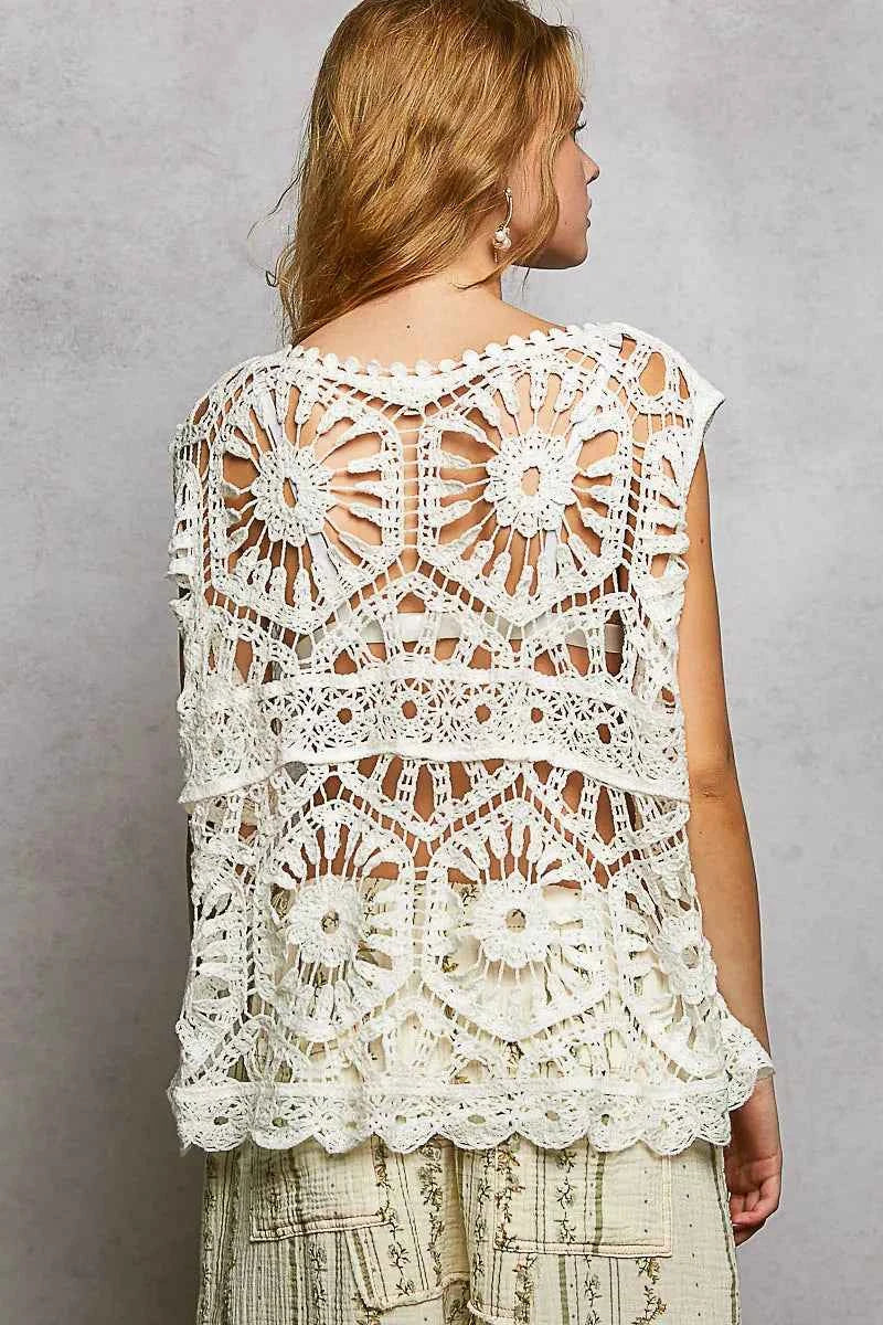 POL Openwork Round Neck Floral Crochet Tank 82137277-18f9-49f8-9630-d8c44380a61a-Max-Origin