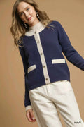 Umgee Two-Tone Button Front Cardigan NAVY 821e4b67-05f3-4ff3-9675-30dd44241b97-Max-Origin