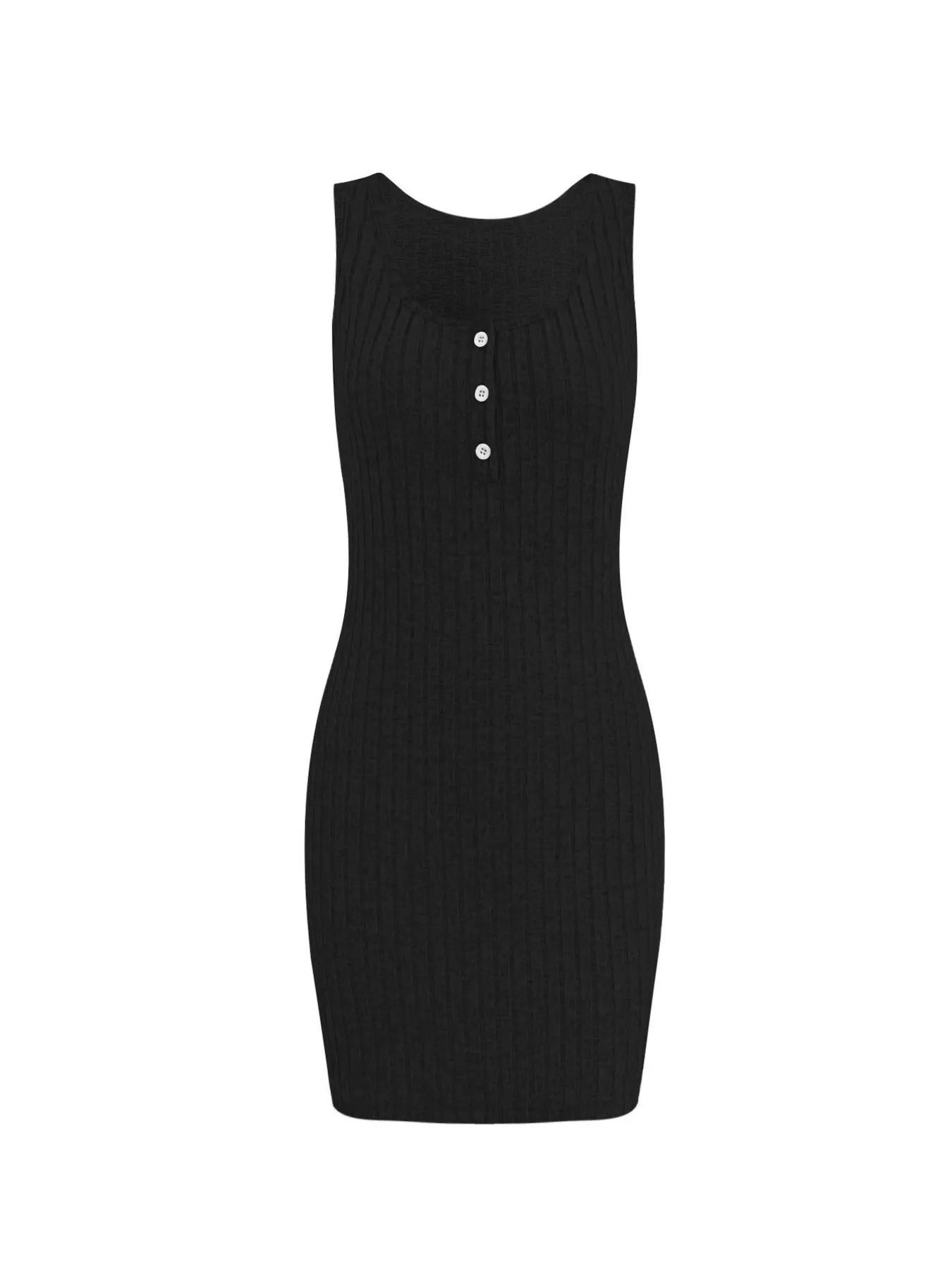 Ribbed Button Front Dress and Cardigan Sweater Set 8229a18194144a2f9b2525ecebf5adfa-Max-Origin