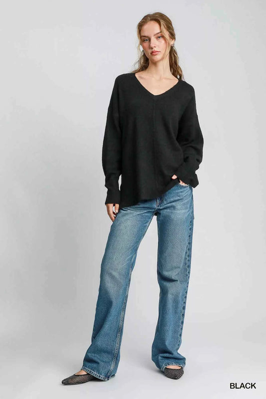 Umgee Wool Blended Pullover Sweater 826db3e5-7189-494f-a721-065bbd113f48-Max-Origin