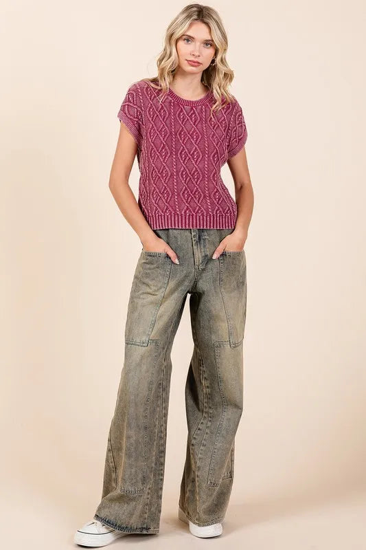Mittoshop Washed Wide Leg Jeans with Pockets 826ed8e7-1655-4852-a438-316eb9ebb270-Max