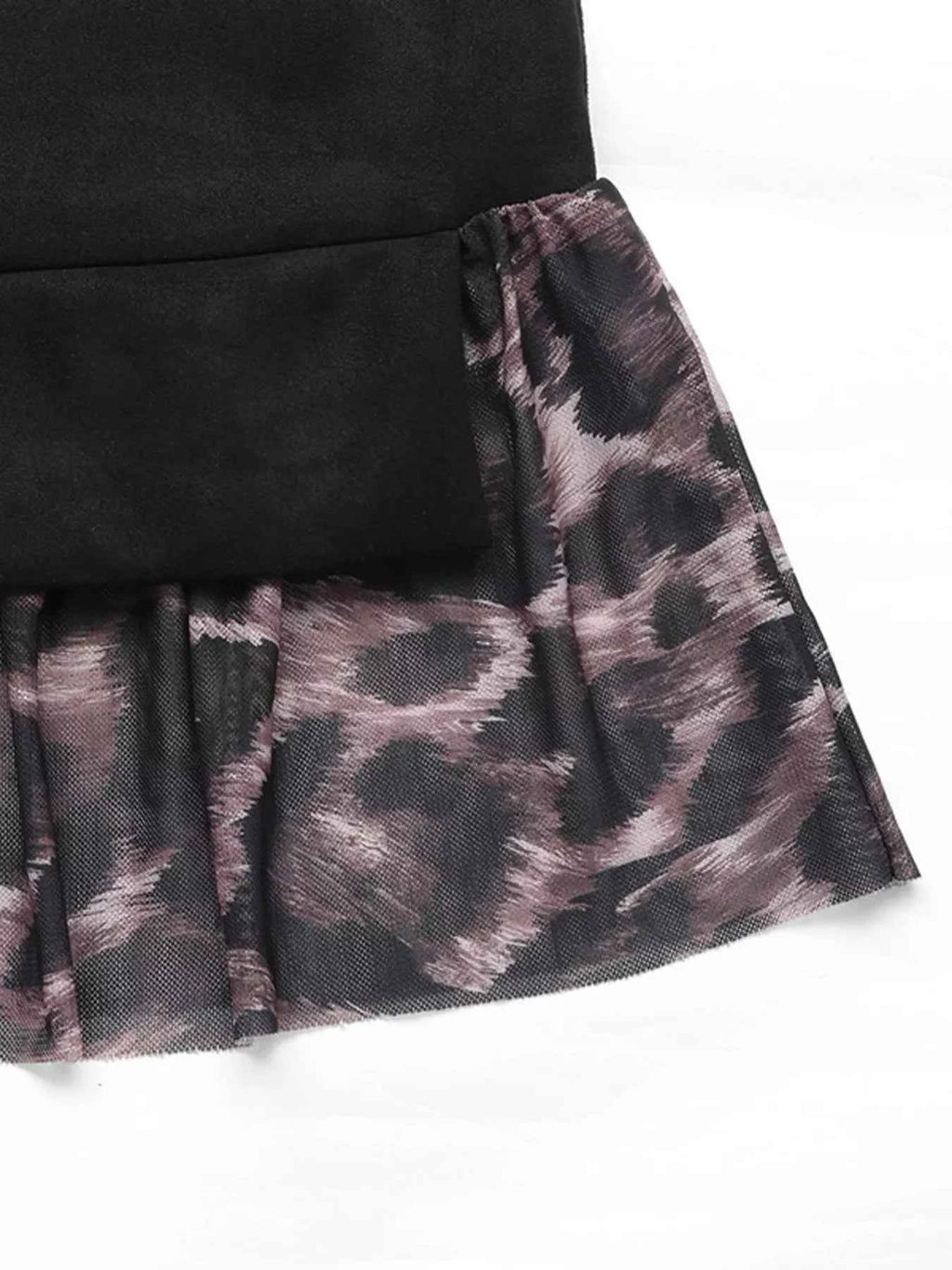 Camouflage Hem Detail Round Neck Sweatshirt