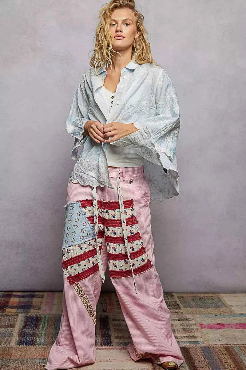 POL Embroidered Floral Collared Neck Shirt with Scalloped Edges 828346e5-73c9-47ba-9198-2860f9396c56-Max-Origin