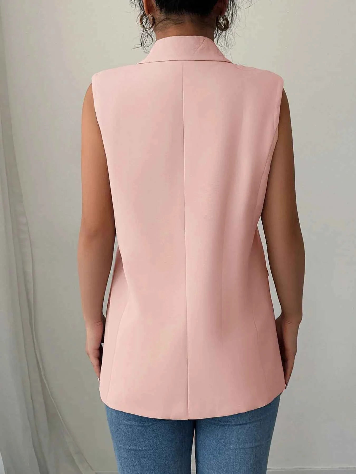 One Button Sleeveless Blazer 82b685aa-68b2-4f5c-82a9-a8c90b0920e4-Max-Origin