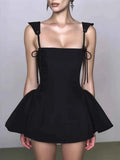 Lace Up Mini Cami Dress Black 82bcec7805a841689d917ef485276131-Max-Origin