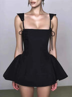 Lace Up Mini Cami Dress Black 82bcec7805a841689d917ef485276131-Max-Origin